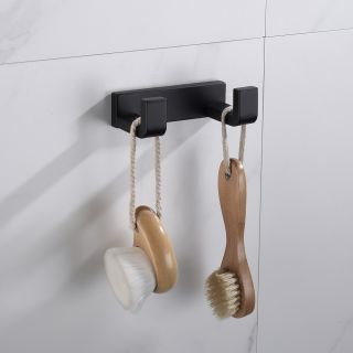 Двойной крючок ABBER Westen AA1750B чёрный матовый